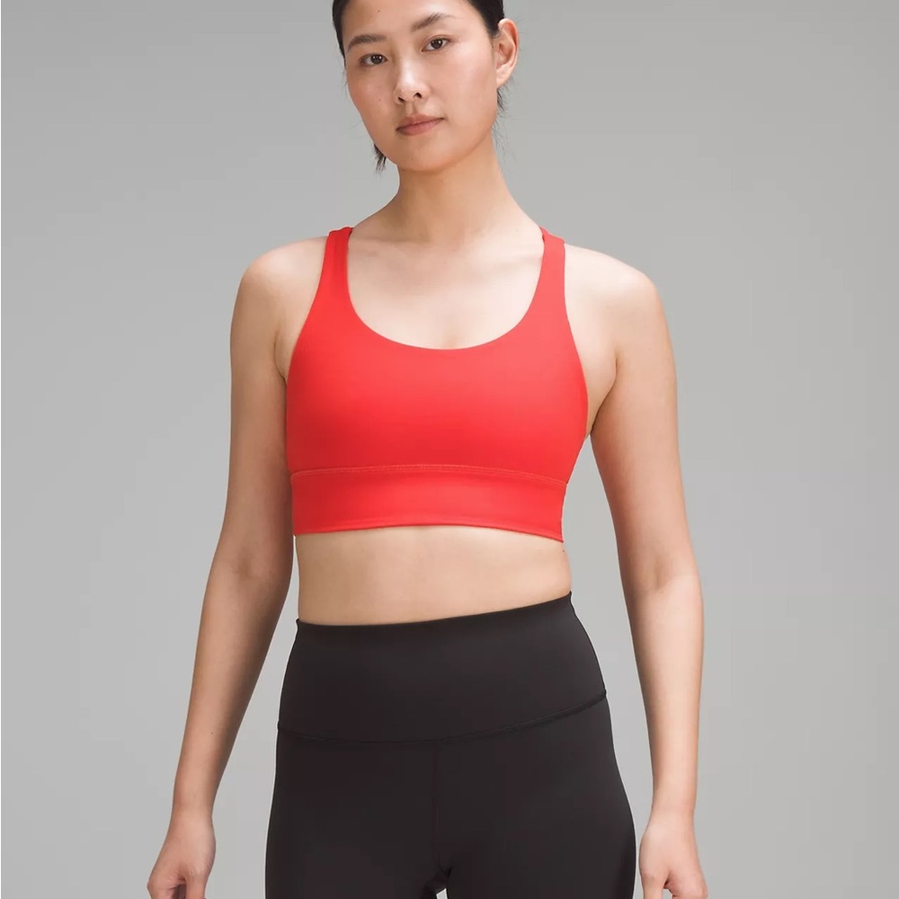 Lululemon Energy Longline Bra - Hot Heat / Red